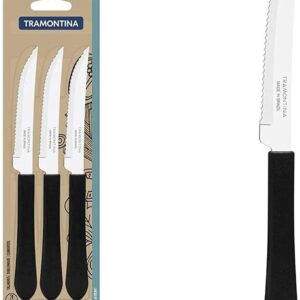 Conjunto 3 Facas Tramontina | Inox, Preto - Imagem 1