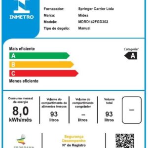 Frigobar Preto 93L Inverter Bivolt Midea - Imagem 8