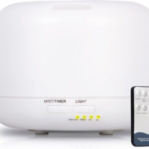 Umidificador de Ar AVIBES Difusor e Aromatizador Ultrassônico com LED 7 Cores e Purificador de Ambiente Portátil 300ml - Imagem 1