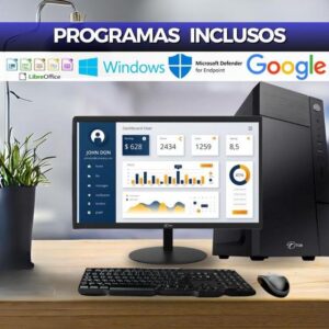 Computador Completo TOB Intel Core i5 com rede sem fio SSD 120GB Memória 8GB Windows 10 Pro Trial, Teclado, Mouse, Monitor 19 Desktop - TOB COMPUTERS - Imagem 5