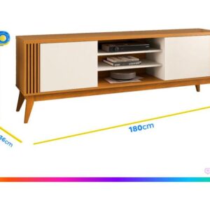 Rack para TV até 75” Bancada 2 Portas EDN Móveis - Legacy - Imagem 5