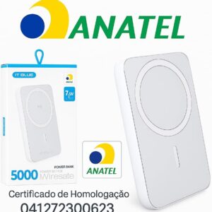 Power Bank Indução 5.000mAh Turbo, Carregador Portátil Magnético, Carregamento Ultra Rápido, Leve e Compacto, Compatível Com Todo Celular Com Carregamento Mag - Linha Premium - Branco - Imagem 3