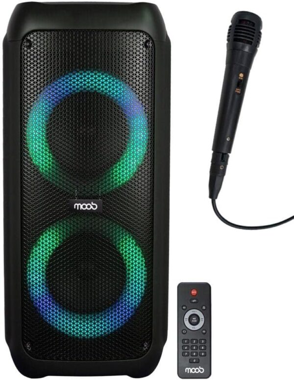 Moob Caixa de Som 400W Urban Com Dois Alto Falantes de 6,5" PMPO Iluminação em LED Bluetooth TWS