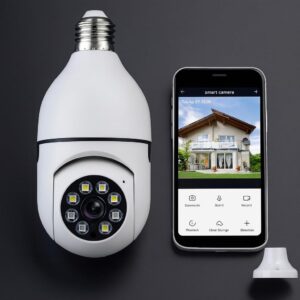 Câmera Segurança IP Lâmpada WiFi Full HD 1080p com Visão Noturna Infravermelho 1080P, Yoosee, Bivolt, Detecção de Movimento, Áudio Bidirecional, Prova D'água Giratória - Imagem 1