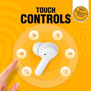 Qcy Fone De Ouvido Sem Fio T13 TWS Bluetooth 5.1 Com 4 Microfones Controle De Toque IPX5 À Prova d'Água 40 Horas De Tempo De Reprodução, Branco - Imagem 9