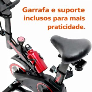 Bicicleta Ergométrica Bike Spinning | para Treino em Casa e Academia, Silenciosa, Ajustável, Confortável, Ideal para Cardio e Emagrecimento, Linha Fitness Premium - Imagem 9