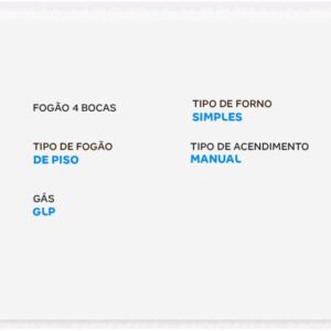 Fogão 4 Bocas Esmaltec Branco Ideal Pop 4120 - Imagem 2