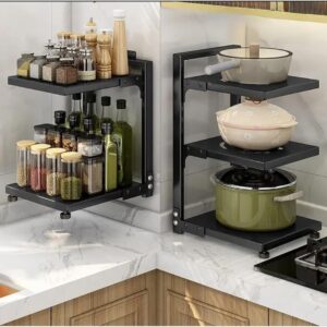 Organizador de Panela 3 Andares em Metal | Suporte Vertical para Armazenamento de Panelas, Tampas, Cozinha | Ótimo para Apartamento e Ambientes Pequenos, Organizador de Panelas Premium - Imagem 6