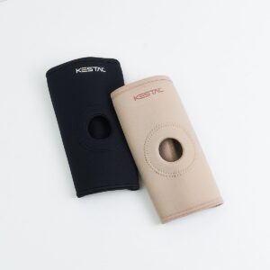 Joelheira Cinta Ortopédica Longa Com Orifício e Reforço Saúde Kestal Ksn002 (Preta, G) - Imagem 2