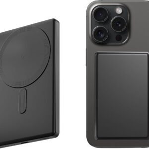 Basike Power Bank, 5000mAh Carregador Ultrafino e Portátil Universal por Indução, PD20W Carregamento Rápido, Compatível com MagSafe, 1 Saída USB C (Cinza, 5000mAh) - Imagem 1