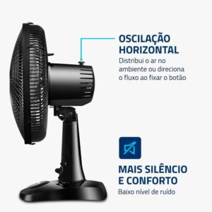 Ventilador de Mesa MONDIAL Super Power 30cm, Preto | 60W, 220V, VSP-30-B - Imagem 5