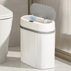 Lixeira 12 litros grande automática com sensor inteligente de aproximação para abrir e fechar - Imagem 1