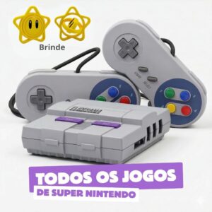 Game Retro Mini Super Nintendo + 2 Controles + todos os Jogos de Snes - Imagem 1