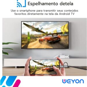 Smart Tv 24 Led Hd Weyon Android Tv Hdmi Usb Wifi 100/240v - Imagem 4