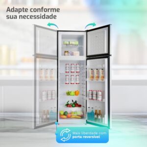 Geladeira Refrigerador HQ Defrost 290 Litros Preto/Cinza HQ-290RDF 127V - Imagem 7
