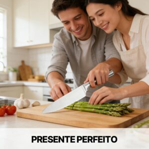 Conjunto de Facas, Jogo de 7 Peças para Cozinha | Facas de Aço Inoxidável 3CR13, Extremamente Afiadas, Corte Preciso para Cozinhar, Fatiar, Picar e Cortar em Cubos - Imagem 9