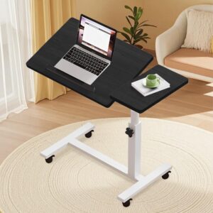 Mesa ajustável dobrável, mesa de notebook lateral com ajuste de altura (Preto-AB Flip) - Imagem 7