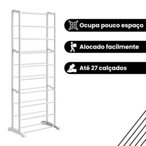 Sapateira e Organizador Multiuso Estante Organizadora Tênis Sapato Prateleira 10 Andares - Imagem 5