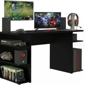 Mesa Gamer Madesa 9409 - Preto - Imagem 1