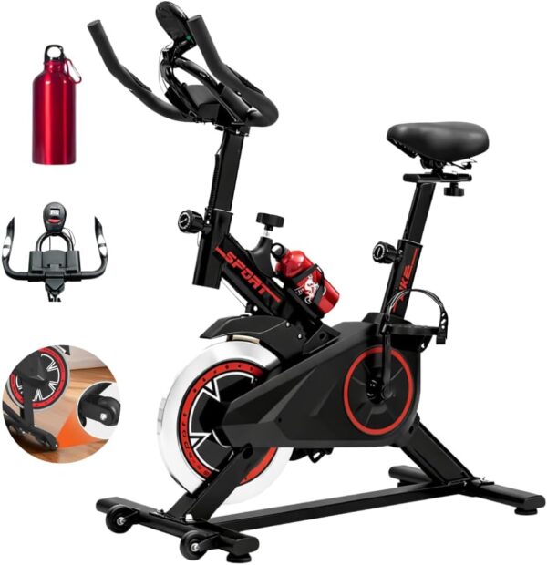 Bicicleta Ergométrica Bike Spinning | para Treino em Casa e Academia, Silenciosa, Ajustável, Confortável, Ideal para Cardio e Emagrecimento, Linha Fitness Premium