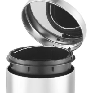 Lixeira Redonda Powermaid com Pedal Emborrachado, Aço Inox, 3 litros - Imagem 4