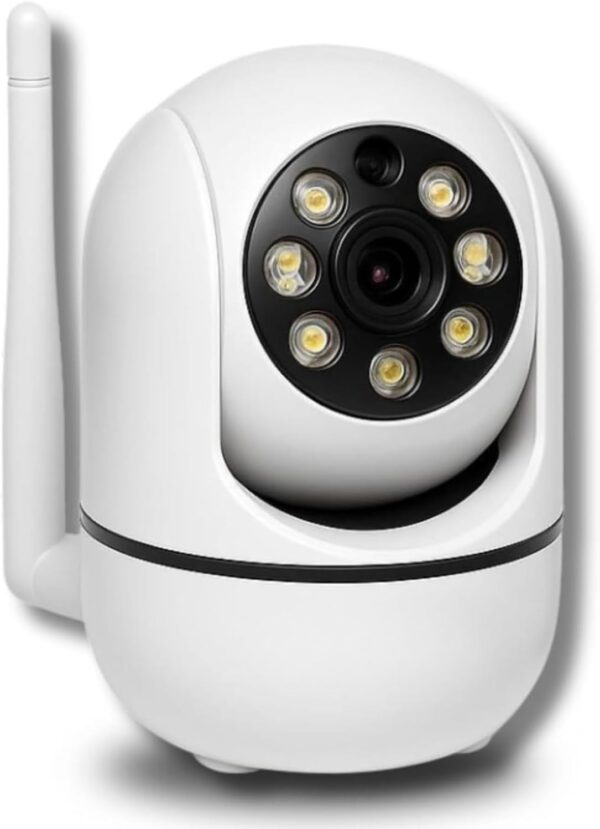 Câmera de Segurança WiFi 1080p, Visão Noturna, Rotação 355°/90°, Áudio Bidirecional, Monitoramento Remoto, Detecção de Movimento