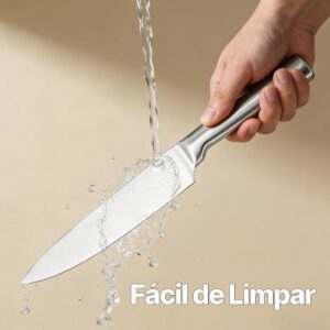 Conjunto de Facas, Jogo de 7 Peças para Cozinha | Facas de Aço Inoxidável 3CR13, Extremamente Afiadas, Corte Preciso para Cozinhar, Fatiar, Picar e Cortar em Cubos - Imagem 8