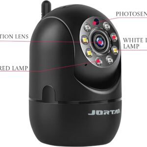 Câmera Wi-Fi Inteligente 360° Full HD 1080P – Minion Giratório com Rastreamento Automático, Visão Noturna, Áudio Bidirecional e Detecção de Movimento - Imagem 4