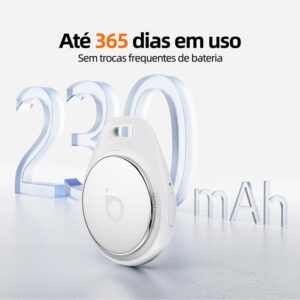 Tag Rastreador GPS Compatível com iPhone iOS (App Buscar), Smart Tag Localizador com Alarme Sonoro e Bateria de Longa Duração Substituível, Rastreador Veicular, Mala, Pet e Crianças - Imagem 5