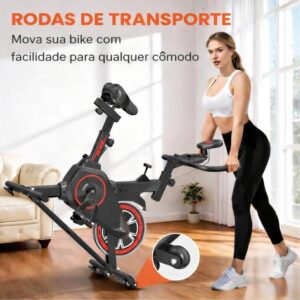Bicicleta Ergométrica Bike Spinning | para Treino em Casa e Academia, Silenciosa, Ajustável, Confortável, Ideal para Cardio e Emagrecimento, Linha Fitness Premium - Imagem 5