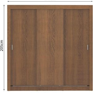 Guarda Roupa Casal Madesa Mônaco 3 Portas de Correr - Rustic - Imagem 4