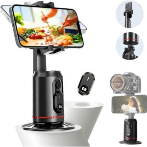 Suporte Celular com Rastreamento Automático de Movimento e Rosto, Rotação de 360° Automática, Segue Seus Movimentos, Tripé Estabilizador Celular Câmera Inteligentecom, Com Controle Remoto, Lives - Imagem 9