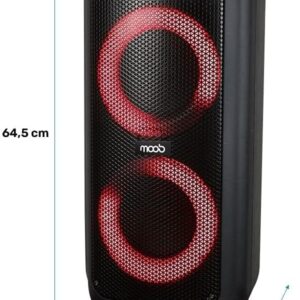 Moob Caixa de Som 400W Urban Com Dois Alto Falantes de 6,5" PMPO Iluminação em LED Bluetooth TWS - Imagem 2