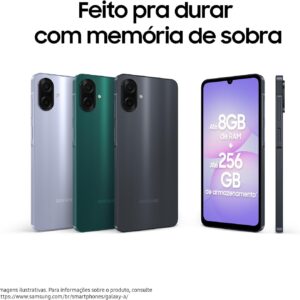Celular Samsung Galaxy A07 256GB, 8GB, Câm. 50MP, Tela 6.7"- Preto - Imagem 2