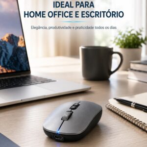 Mouse Sem Fio Bluetooth, Recarregável, Ergonômico, Ultra Fino Bluetooth USB-C DPI Ajustável 1600 Compacto, Silencioso para Notebook, PC, Mac, Trabalho, Escritório, Profissional - Imagem 7
