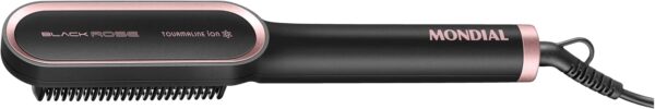 MONDIAL Escova Alisadora Black Rose, Preto/Rose, Bivolt - EA-07