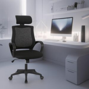 Cadeira de Escritório Ergonômica Diretor Com Apoio de Cabeça - Imagem 1