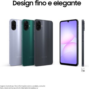 Celular Samsung Galaxy A07 256GB, 8GB, Câm. 50MP, Tela 6.7"- Preto - Imagem 8