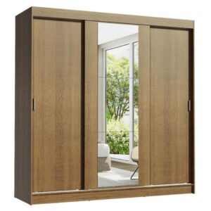 Guarda-Roupa Casal Madesa Reno 3 Portas de Correr com Espelho - Imagem 2