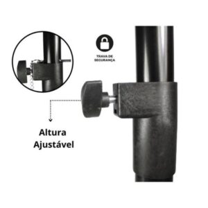 Tripé Caixa de Som Amvox ATP 001 Com Regulamento de Altura em metal - Imagem 4