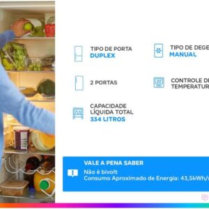 Geladeira/Refrigerador Consul Cycle Defrost Duplex - Branca 334L CRD37 EBANA - Imagem 2