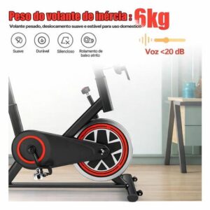 Bike Ergometrica Spinning Bicicleta Ergometrica Profissional 6kg inercia 120kg Profissional Apartamento Silenciosa - BS Fitness - Imagem 3