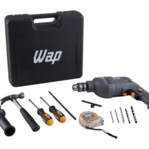 Furadeira e Parafusadeira de Impacto Wap 700W com Maleta 12 Peças WF 700K10 - Imagem 1
