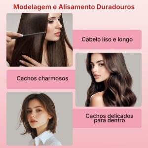 Vidavalu Chapinha profissional a vapor infravermelho, Chapinha ceramica, Aquecimento rápido em 20 segundos, 13 configurações de temperatura, Desligamento automático após 1 hora, Ahapinha bivolt - Imagem 7
