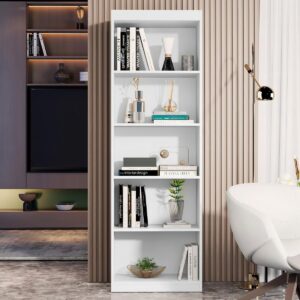 Estante Livreiro Casa JD com 5 nichos, Branco | Multiuso, Organizador - Imagem 3