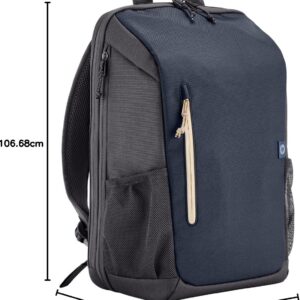 Mochila HP Travel - para Notebook de até 15,6 Polegadas, Multi-compartimentos, Expansível até 21L, com Alças Acolchoadas, Exterior Feito de Materiais Reciclados, Azul (6B8U7AA) - Imagem 7