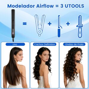 Chapinha Profissional, com Configuração de Ar Frio e Placas Flutuantes 3D | 15 Aquecimento Rápido, Desligamento Automático, 5 Temperaturas, Para Todos Tipos de Cabelo - Imagem 2