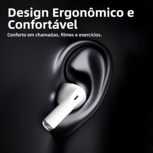 Fone de Ouvido Bluetooth 5.3, Graves Potentes, Drivers de 13mm, 14H de Reprodução, Resistência à Água, Fone sem fio tws, Preto - Imagem 3