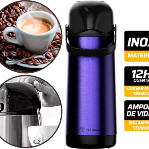 Garrafa Térmica Termolar Lumina Inox 1l | Cor Roxo - Imagem 6