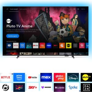 Smart TV Ambilight PHILIPS 55" 4K, 55PUG8100/78 | Comando de Voz, HDR10+/Dolby Atmos, VRR/ALLM, Bluetooth - Imagem 7